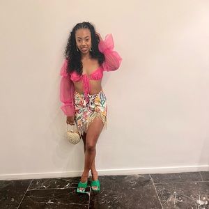 Fashionable tie skirt